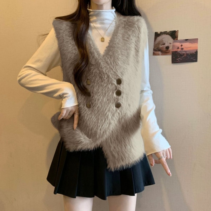 Winter Clothing Trends 2025 Women'S - เสื้อกั๊กถักสำหรับผู้หญิง เสื้อคาร์ดิแกน เสื้อผ้าลดราคา เสื้อท่อนบน เสื้อกั๊กแฟชั่นปี 2025