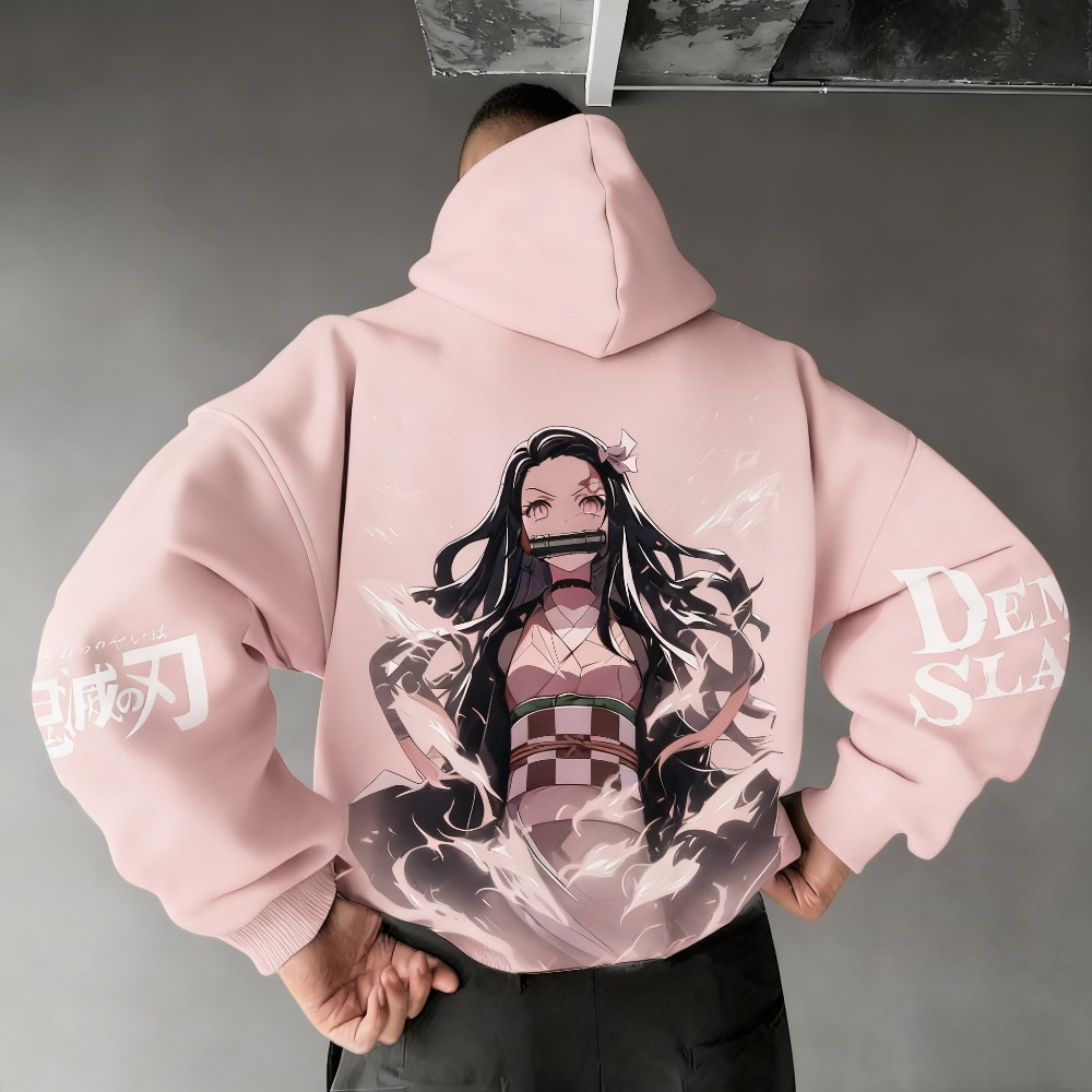 Winter Clothing Japan - เสื้อฮู้ดผู้ชายลายดาบพิฆาตอสูร คามาโดะ เนซึโกะ อนิเมะ ฤดูใบไม้ผลิ ฤดูใบไม้ร่วง
