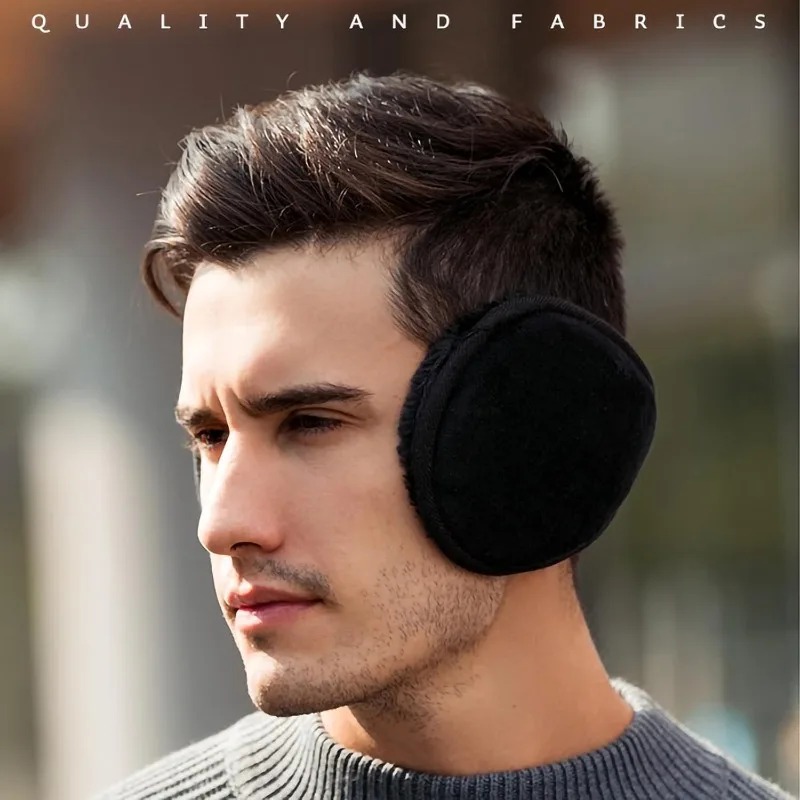 Ear Muff Foldable - ที่ปิดหูผ้าฟลีซแบบพับได้ขนาดใหญ่สำหรับฤดูหนาว รุ่น Unisex – ที่อุ่นหูแบบปรับได้สำหรับกิจกรรมกลางแจ้ง