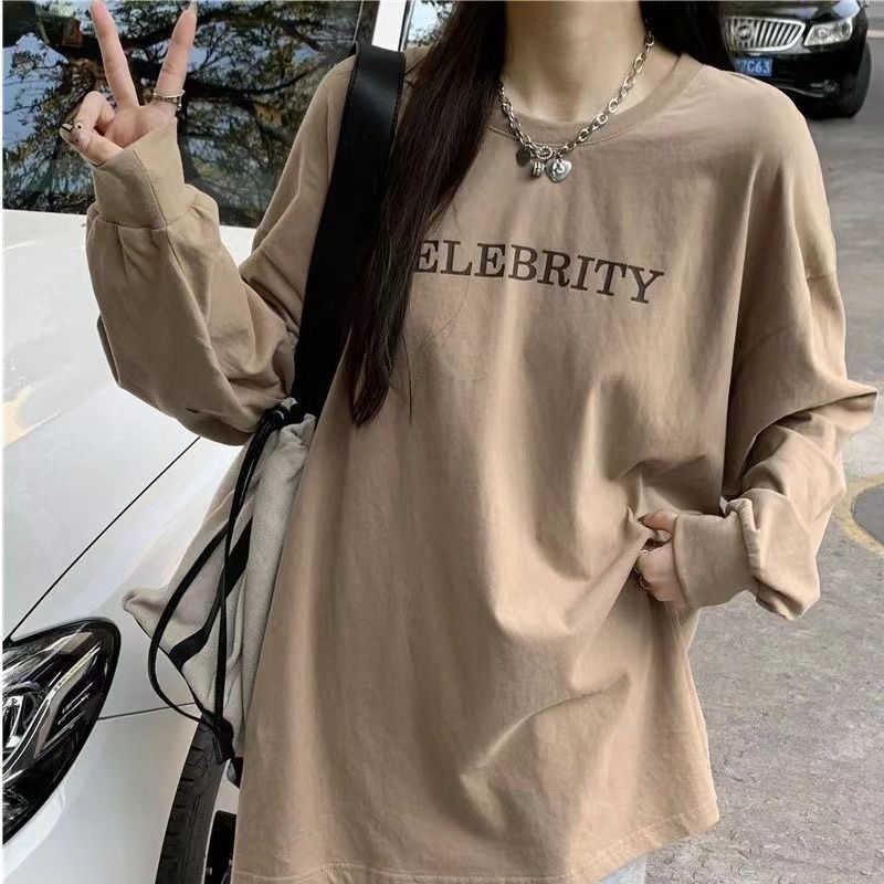 Winter Clothing Trends 2025 Women'S - เสื้อยืดพิมพ์ลายสำหรับผู้หญิง เสื้อยืดทรงหลวม สีน้ำตาล 2025 เสื้อผ้าลำลอง สินค้าใหม่