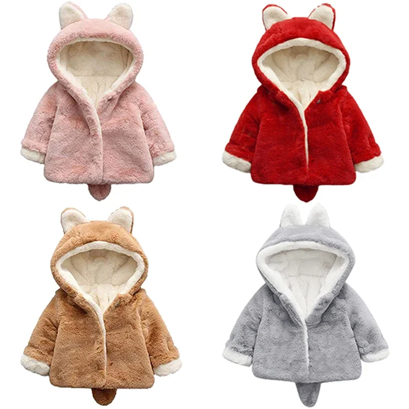 Winter Clothing For Babies - แจ็คเก็ตมีหูแมวน่ารักสำหรับเด็ก, เสื้อโค้ทเจ้าหญิงมีฮู้ดเสื้อผ้า balita perempuan เสื้อนอกเด็กฤดูหนาวฤดูใบไม้ร่วง