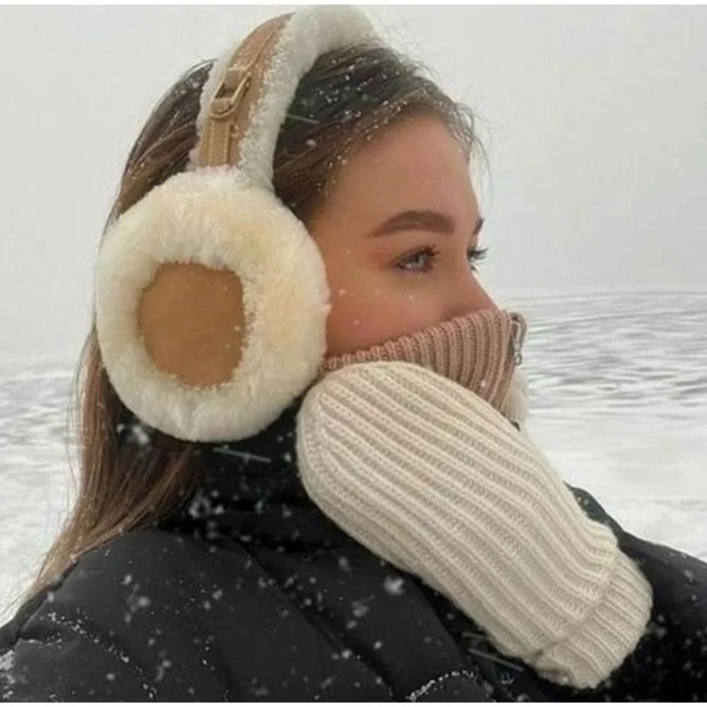 Ear Muff Foldable - ที่ครอบหูผ้ากำมะหยี่ที่อุดหูพับเก็บได้สำหรับผู้หญิงผู้ชายที่ปิดหูให้ความอบอุ่นในฤดูหนาวกลางแจ้งที่ครอบหูแฟชั่นที่อุดหู