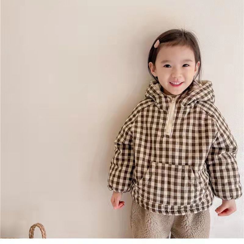 เสื้อแจ็คเก็ตเด็กแฟชั่นลายสก็อ - Winter Clothing Baby Boy บทวิจารณ์และราคา