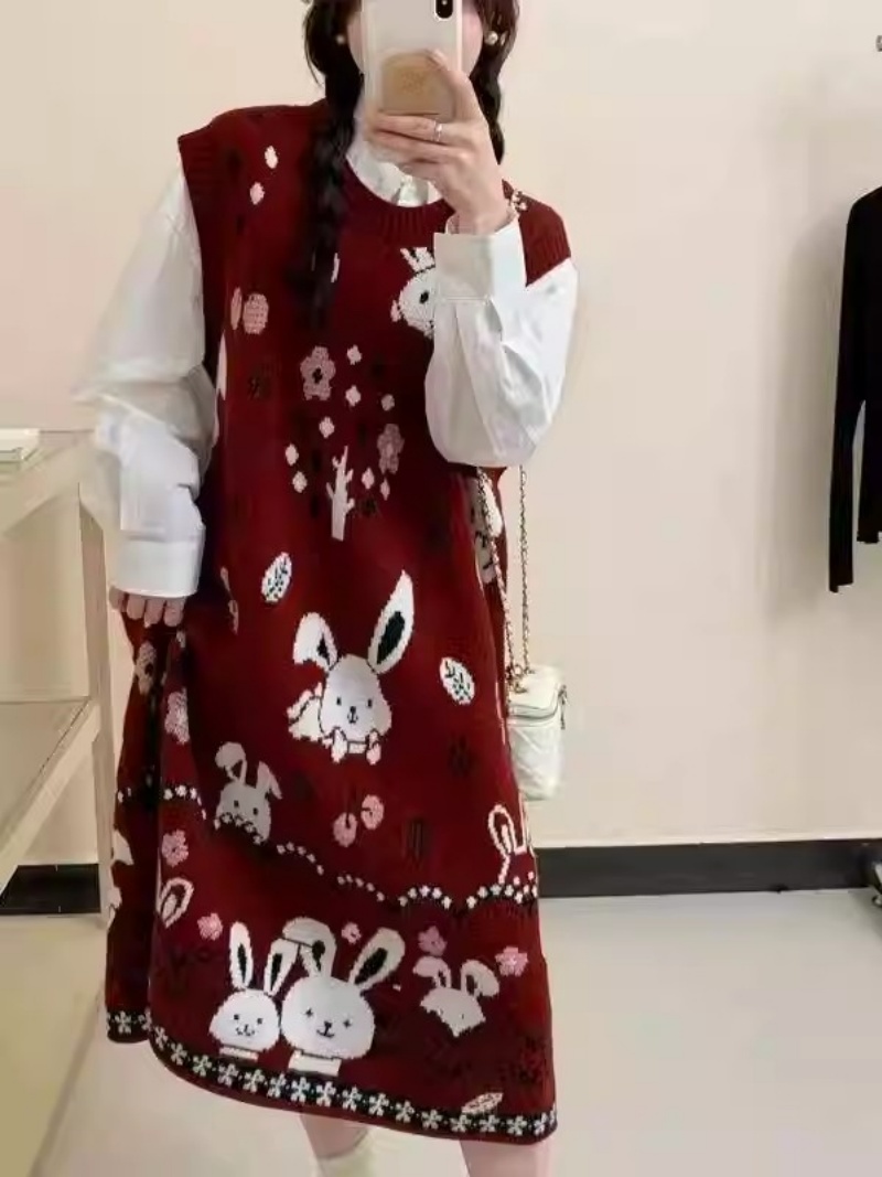 ชุดเดรสไหมพรมแขนกุดทรงหลวมสไตล - Winter Clothing Trends 2025 Women'S บทวิจารณ์และราคา