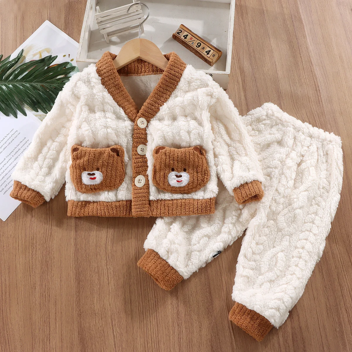 ชุดนอนผ้าสักหลาดสำหรับเด็กชุดน - Winter Clothing Baby Boy บทวิจารณ์และราคา