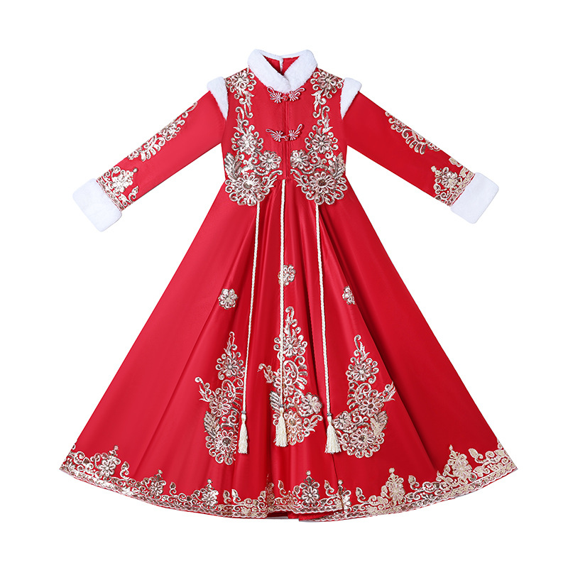หญิงสีแดงจีนใหม่ปีเสื้อผ้าเด็ก - Winter Clothing Kids บทวิจารณ์และราคา