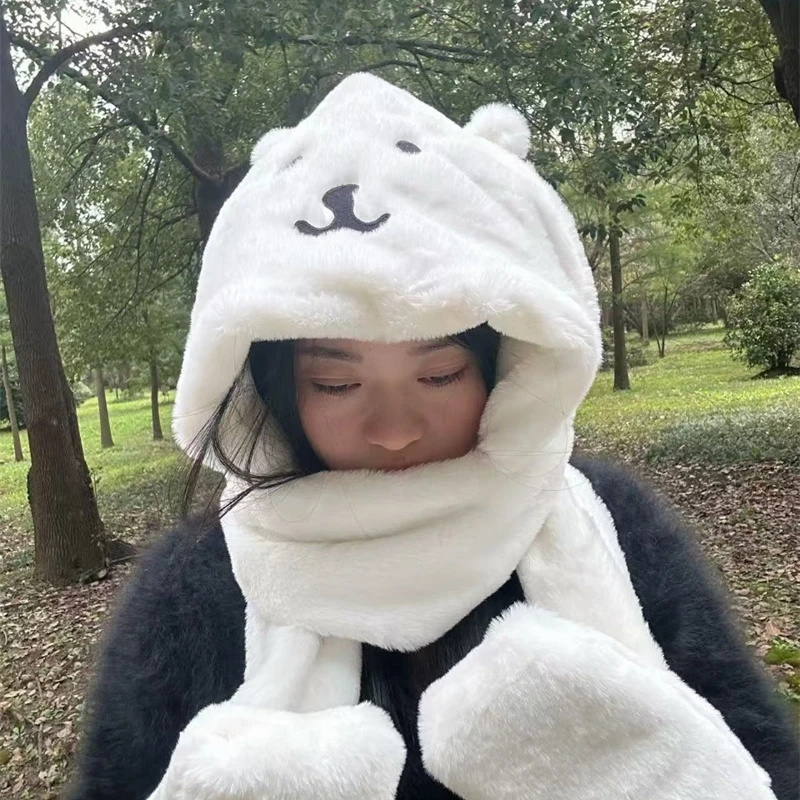 หมวกคลุมศีรษะแบบหนานุ่ม 3 in 1 - Winter Clothing Kids บทวิจารณ์และราคา