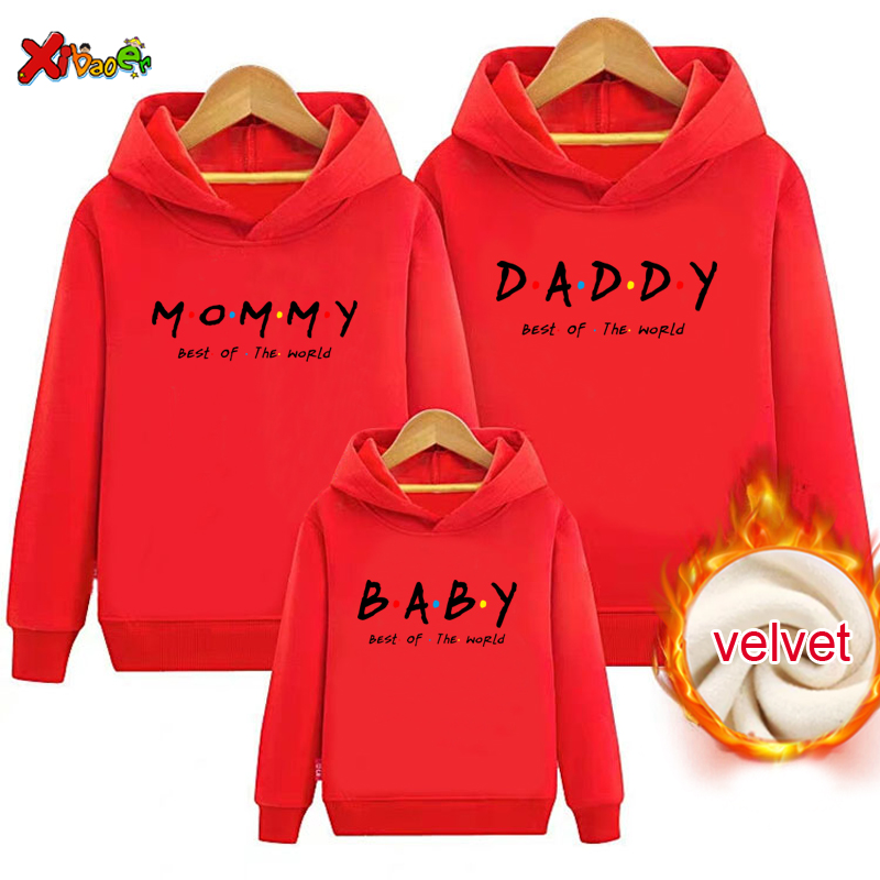 ชุดครอบครัวการจับคู่ Hoodie ฤด - Winter Clothing Kids บทวิจารณ์และราคา