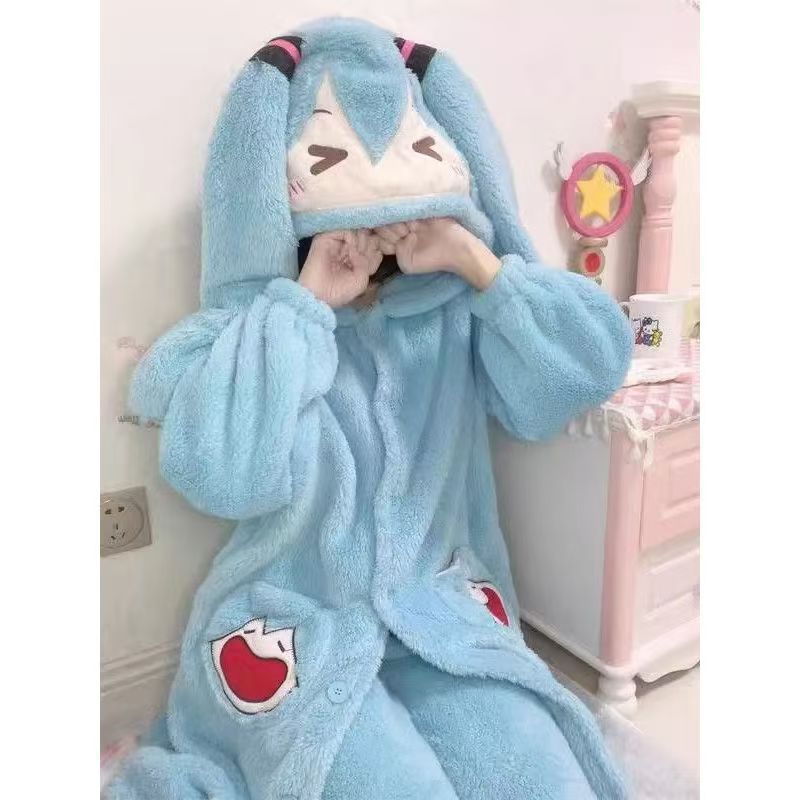 มิกุ อะนิเมะ ชุดนอนน่ารัก ชุดน - Winter Clothing Japan บทวิจารณ์และราคา