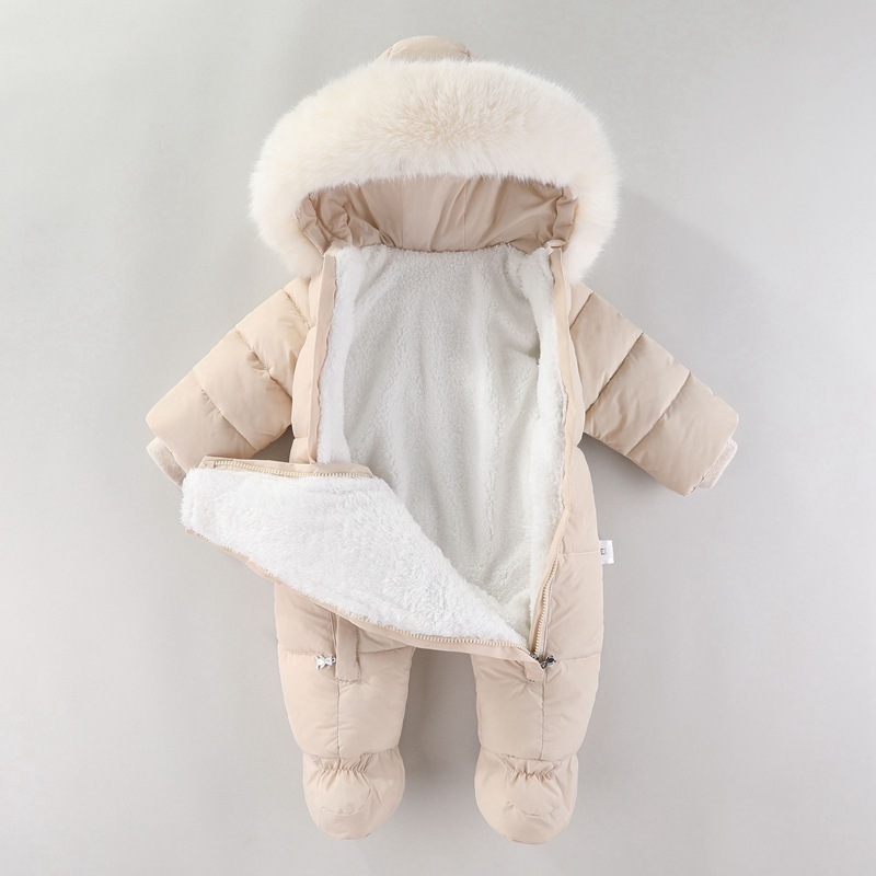 ชุดหมีทารกแรกเกิดฤดูหนาวพร้อมถ - Winter Clothing Baby Boy บทวิจารณ์และราคา